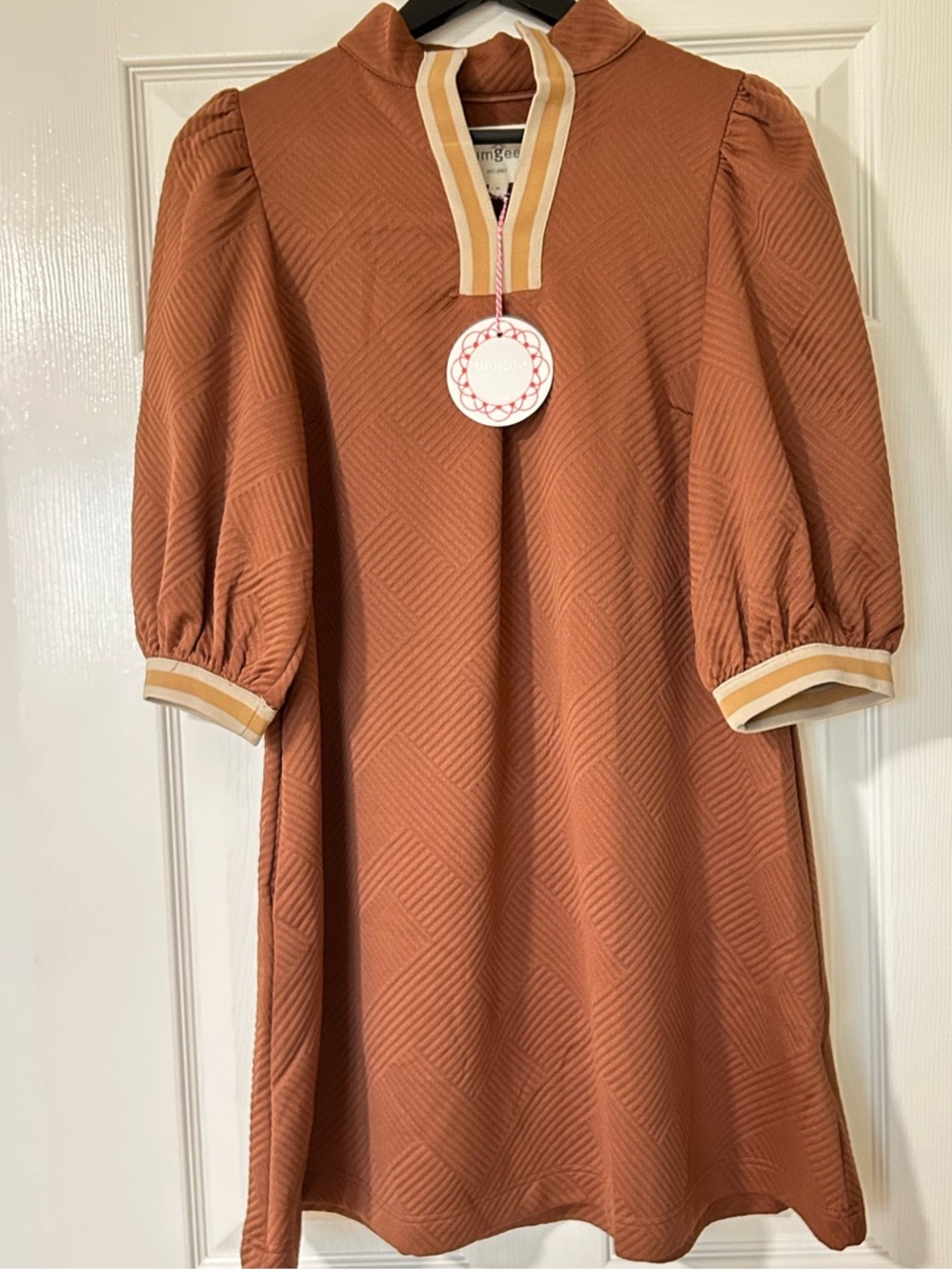 🆕{Umgee} Puff-Sleeve Dress with pockets